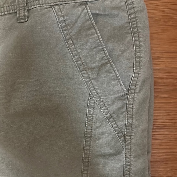 Eddie Bauer Woman’s Cargo Capri Pants with Tie Legs Size T12 Gray Casual - Picture 4 of 11